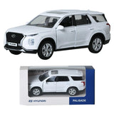 Welly 1:38 Hyundai Palisade White - Diecast Model Car Pull-Back Action