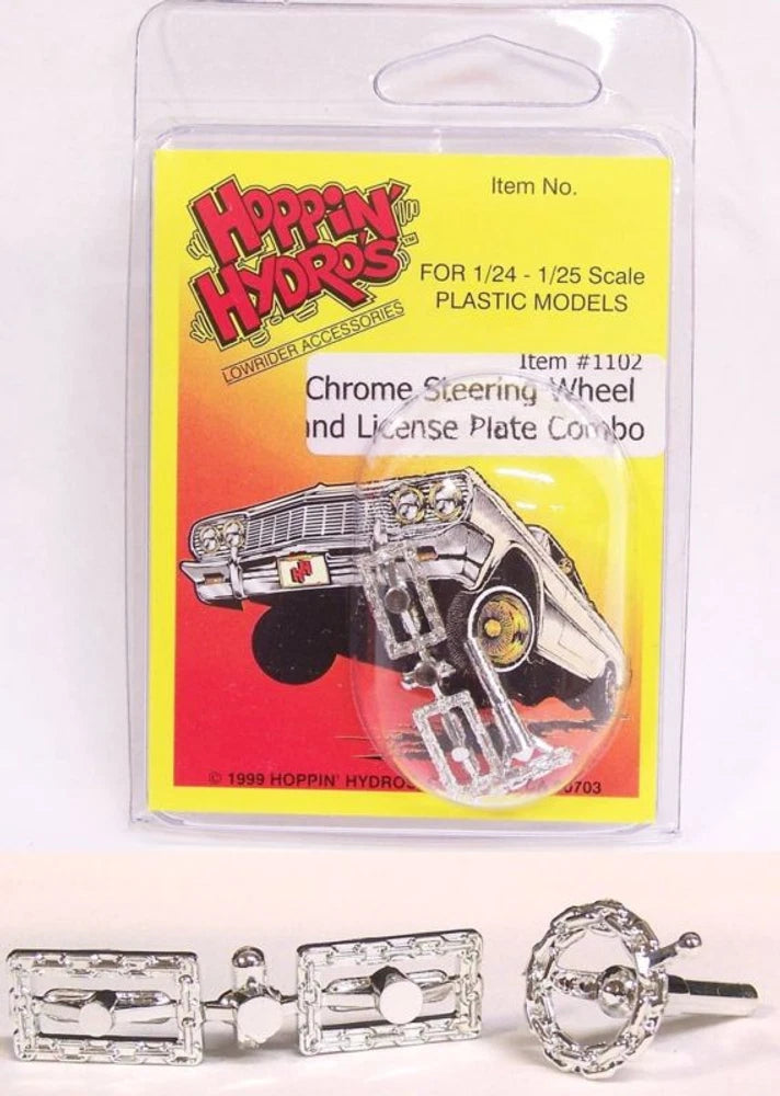 Hoppin Hydros Chrome Chain Steering Wheel License 1/24