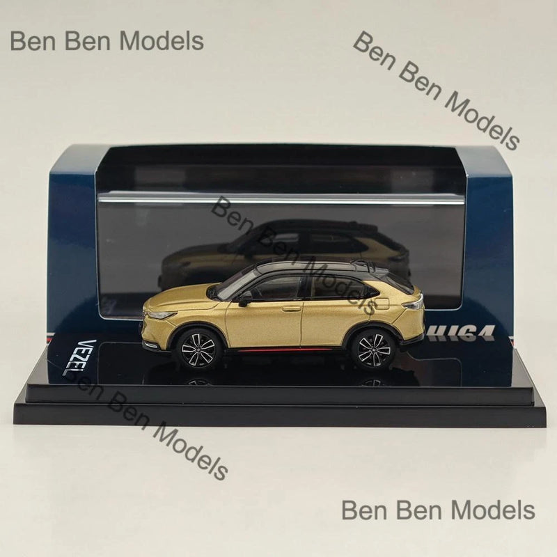 Hobby Japan 1/64 VEZEL e: HEV PLaY Sand Khaki Pearl Diecast Model Car HJ642071K