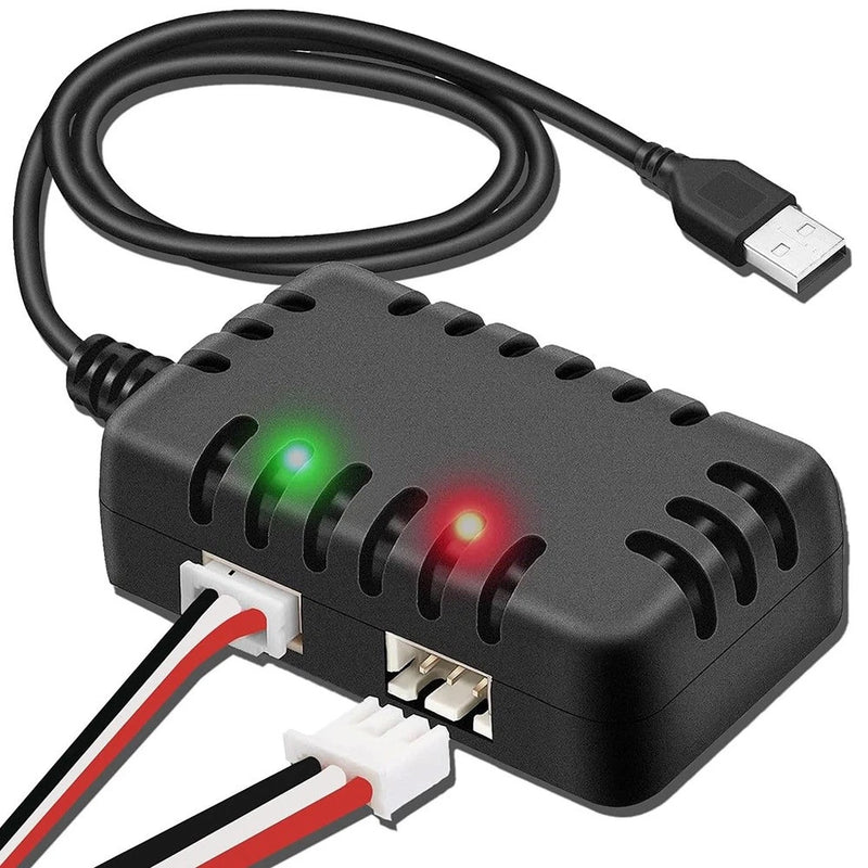 7.4V Lipo Battery  - RC Car Balance Chargers USB Cable 2-in-1 with XH-3P8781