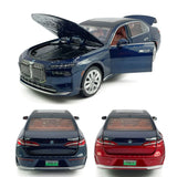 1:24 i7 G70 EV Model Car Alloy Diecast Toy Vehicle Kids Toys for Boys Gifts Battery