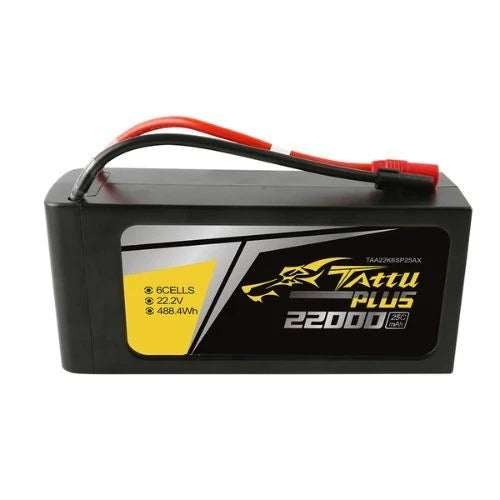 22000mAh 25C 6s 22.2V Tattu Plus Lipo Smart Battery with AS150+XT150 Plug Battery