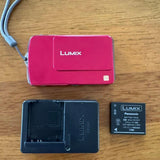 Panasonic LUMIX DMC-FP7 Red Digital Camera with Battery and Charger