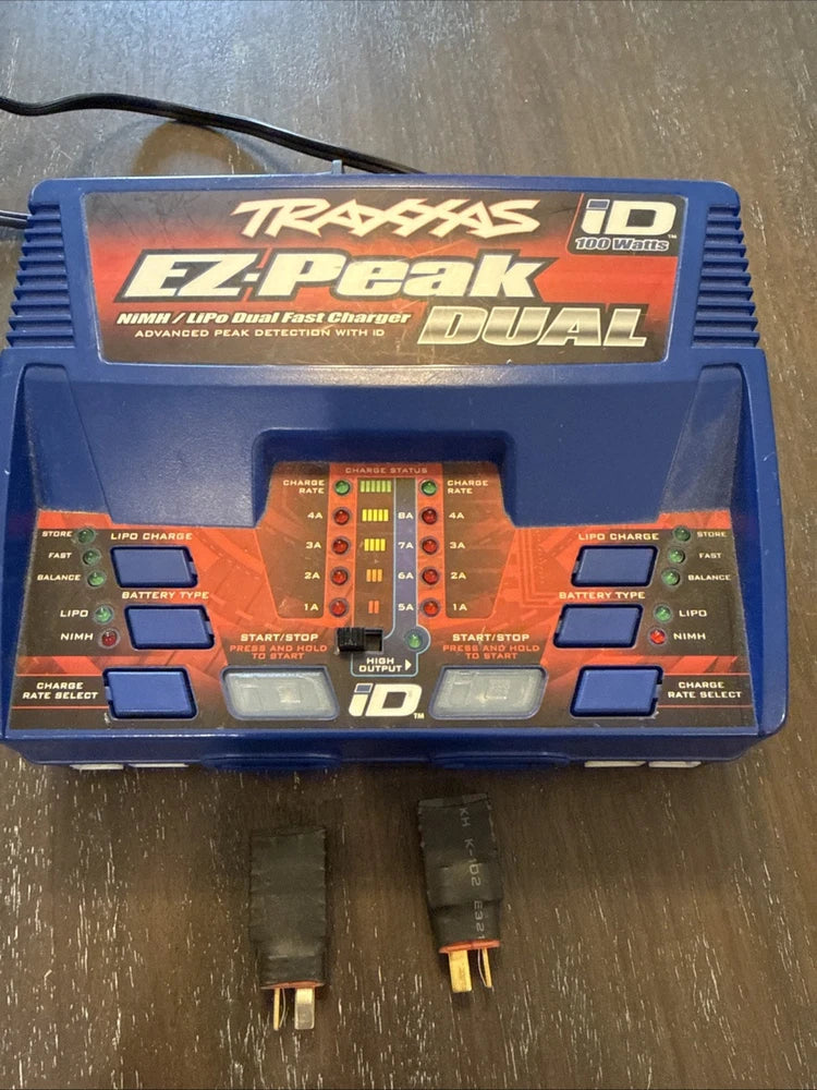 Traxxas EZ-Peak Dual Charger 100W NiMH/LiPo Batteries Tested And Working Battery