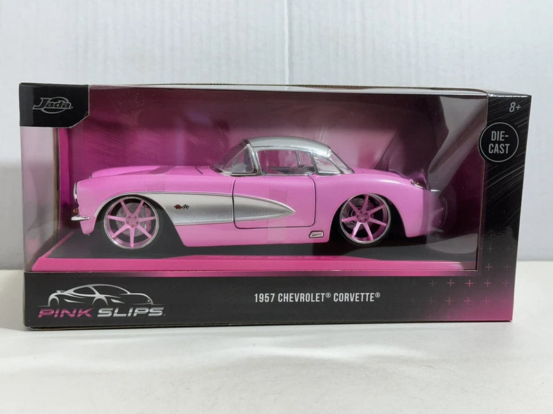 JADA PINK SLIPS 1957 CHEVY CORVETTE PINK 1:24 DIECAST MODEL CAR 35161 #92