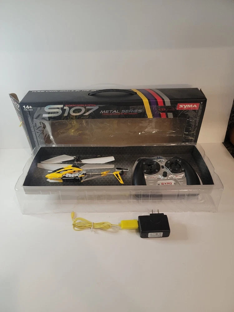 Syma RC Helicopter S107 3.5CH Alloy Remote Control Gyro Toys Kids Gift Yellow