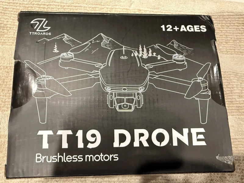 TT19 drone box with illustrated quadcopter and Brusheless motors text