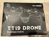 TT19 drone box with illustrated quadcopter and Brusheless motors text