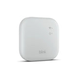 White square wireless hub with Blink logo, Wi‑Fi icon, and power indicator light