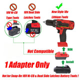 Battery adapter converting Milwaukee M18 battery to run 18V tools, adapter only