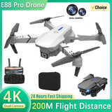 New Drone 4K With1080P Wide Angle Dual HD Camera Foldable RC Helicopter WIFI FPV