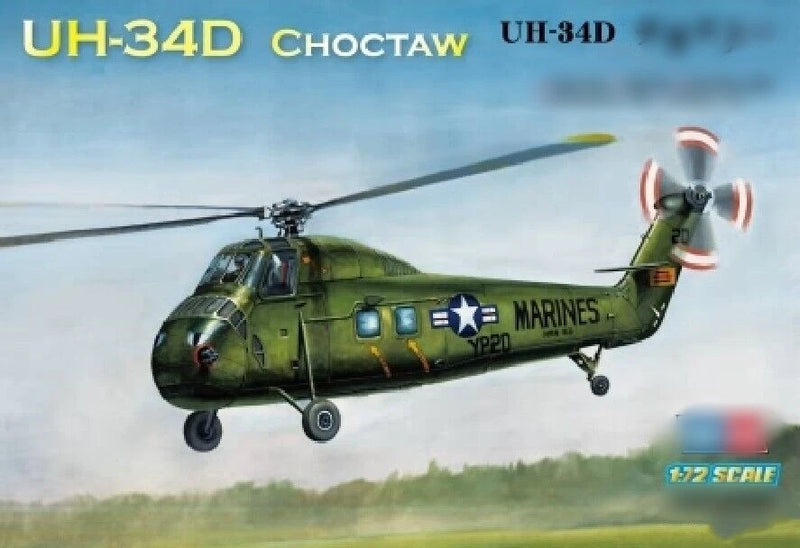 1/72 UH-34D Choctaw plastic helicopter kit, olive green U.S. Marines markings