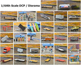 Car Hauler Flat Bed Trailer Tow Hitch 1:64 Scale DCP Diorama Diecast Model Auto