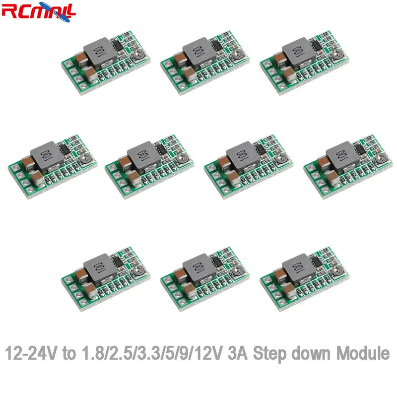 10pcs Mini DC-DC 4-17V to 1.8/2.5/3.3/5/9/12V 3A Step down Module Buck Board New