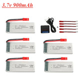5PC 3.7V 900mAh Lipo Battery For X5 X5C X5SC X5SW 8807 8807W A6 A6W M68 Rc Drone