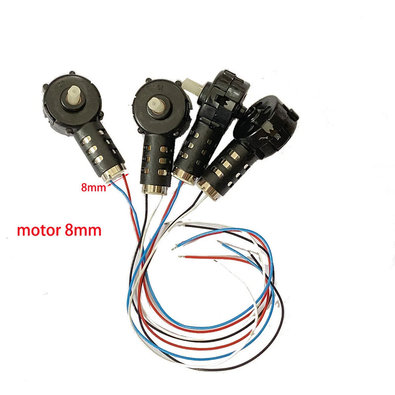 RC quadcopter motor spare parts set with 8mm bases and colored wiring leads