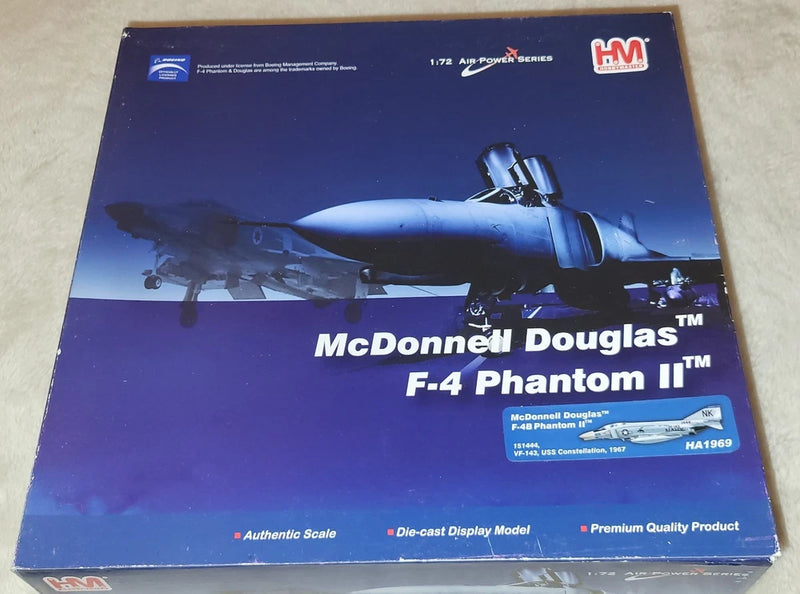 Hobbymaster F-4 Phantom II model kit box with aircraft artwork and markings