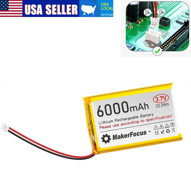 3.7V 6000mAh Lithium Polymer Rechargeable Lipo Battery for Raspberry Pi UPS Battery