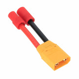 HXT 6mm Male+/Female- to Amass XT90 Male Cable 10AWG 5CM Wire for Battery FPV