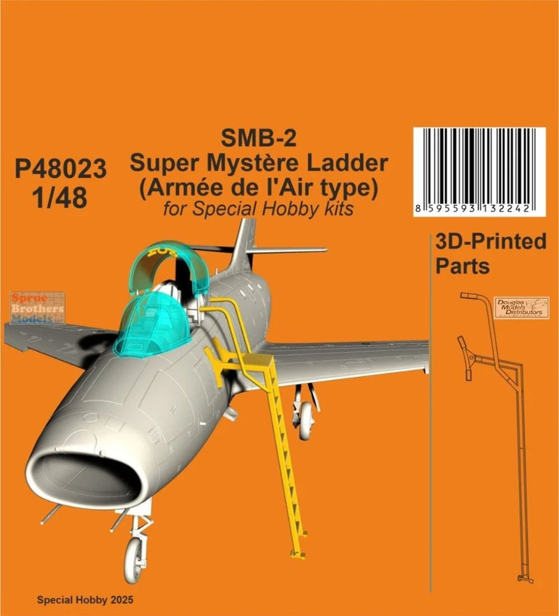 1:48 scale Super Mystere ladder 3D-printed model parts package