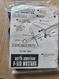 Vintage Hobby-Time 1/72 NORTH AMERICAN P-51D MUSTANG War Plane SEALED BAG 1004