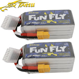 2X Tattu 100C 1300mAh 22.2V 6S Lipo Battery XT60 Plug For RC FPV Heli Airplane Battery