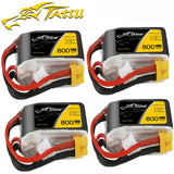 4X Tattu 800mAh 7.4V 45C 2S Lipo Battery XT30 Plug For RC FPV 100-180 Quadcopter Battery
