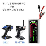 11.1V 3500mAh 8C LiPo battery pack with balance lead and red/black wires