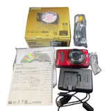 Fujifilm FinePix F600EXR Compact Digital Camera 15MP Red with Accessories