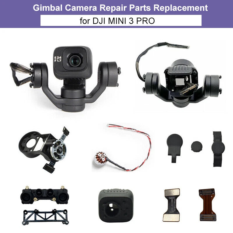 DJI Mini 3 Pro gimbal repair parts set, yaw arm cover and motor cable components