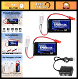 7.4V 1200mAh Lipo Battery 2S 30C JST Plug for RC Cars, Trucks, Drones & Helicopt