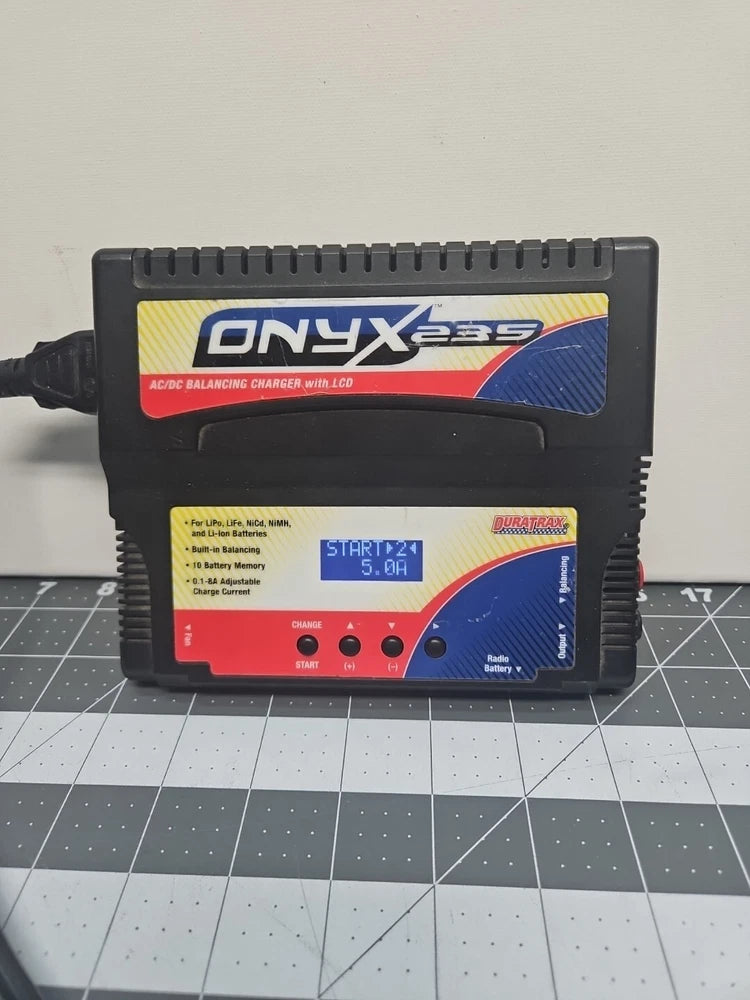 Duratrax Onyx 235 AC/DC/Lipo/Nimh Balancing Battery Charger with LCD Rx battery Battery