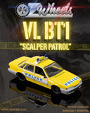 1:64 Holden VL Commodore BT1 -- Yellow "Scalper Patrol" -- Oz Wheels FSD