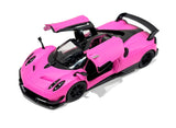 2016 Pagani Huayra Italian Car Model Diecast Toy Pink 1:38 Scale Kinsmart