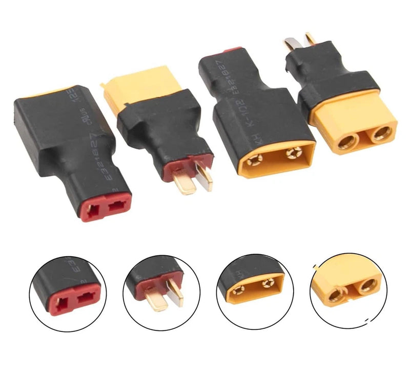 4pcs XT90 to Deans T Plug Female Male Connector Adapter RC Lipo Battery Charger