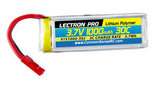 Lectron Pro 3.7V 1000mAh lithium polymer LiPo battery pack with red wire connector