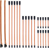 22pcs 3Pin Servo Extension Cable Male Female Wire Connector 5 Lengths RC Car Converter