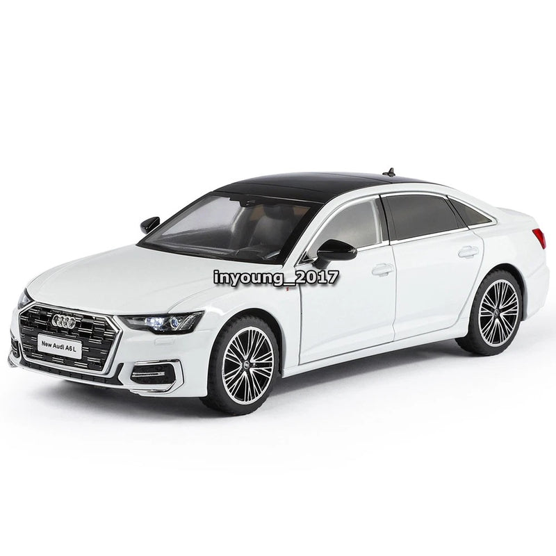 1/24 Audi A6L Sedan Model Car Diecast Toy Vehicle Kids Toys for Boys Gifts White
