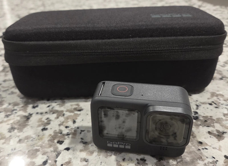 GoPro HERO 9 Black action camera with hard protective case