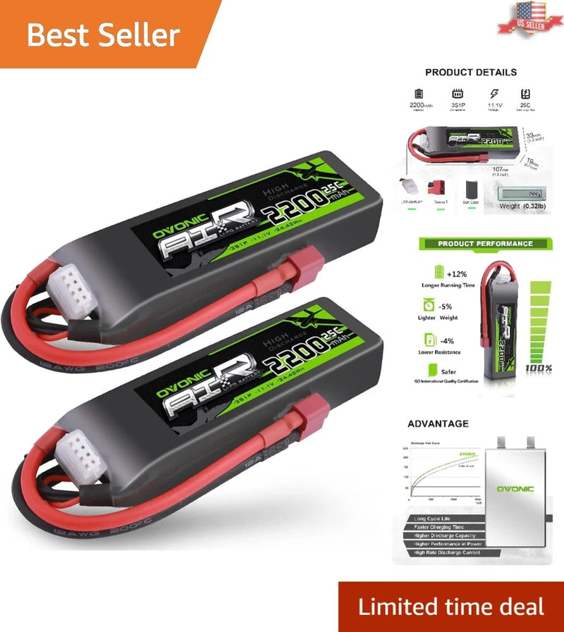 Lipo Battery - 2200mAh 11.1V - RC Airplane Helicopter Quadcopter Car Boat Battery