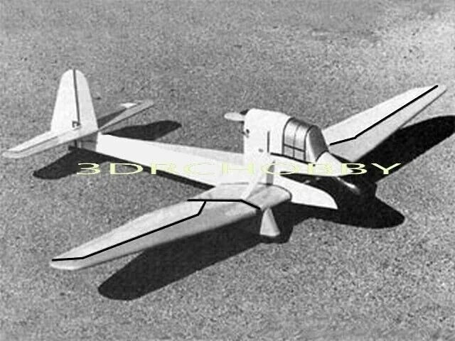 Luton LA3 Buzzard II 61" Wingspan RC Airplane Kit Balsa Ply Short Kit & Plans