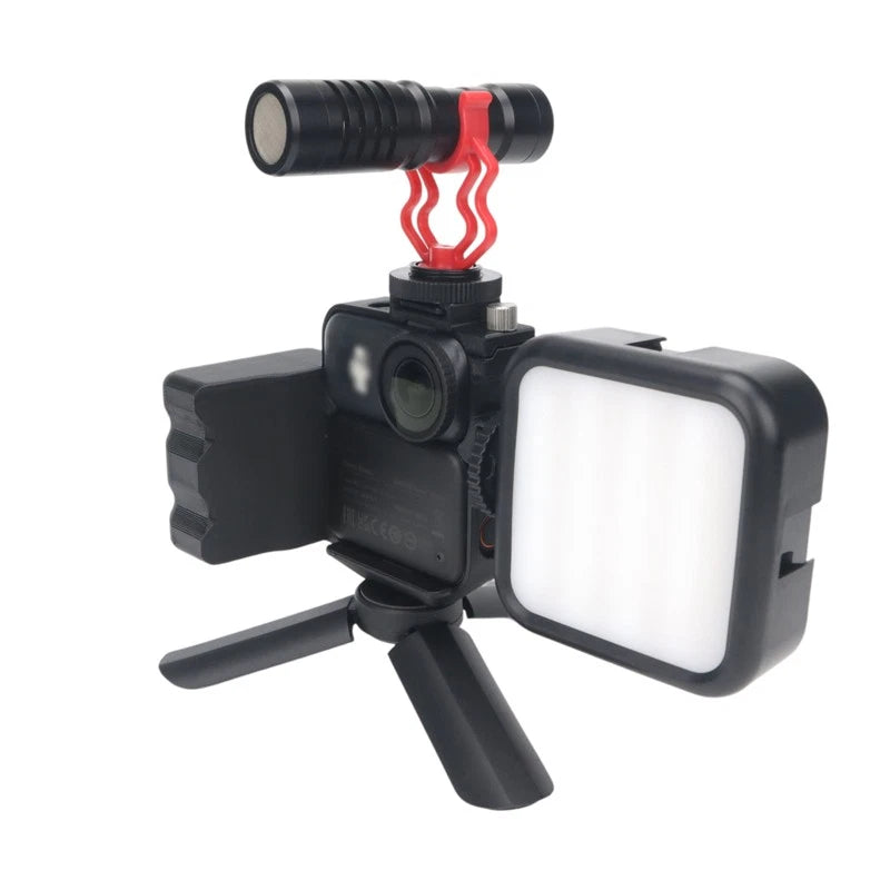 Handheld camera case cover with grip and 1/4" adapter