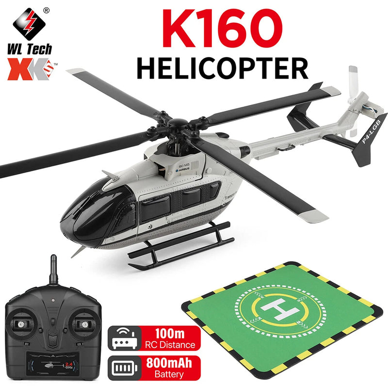 WLToys RC Helicopter K160 Brushless Motor 2.4GHz 4CH 6-axis Gyro Model Airplane