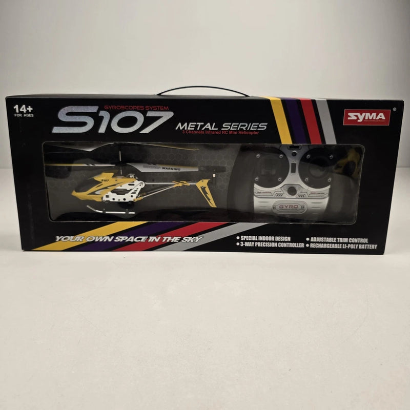 Syma S107 Metal Series RC Helicopter Yellow DOES NOT WORK PARTS ONLY