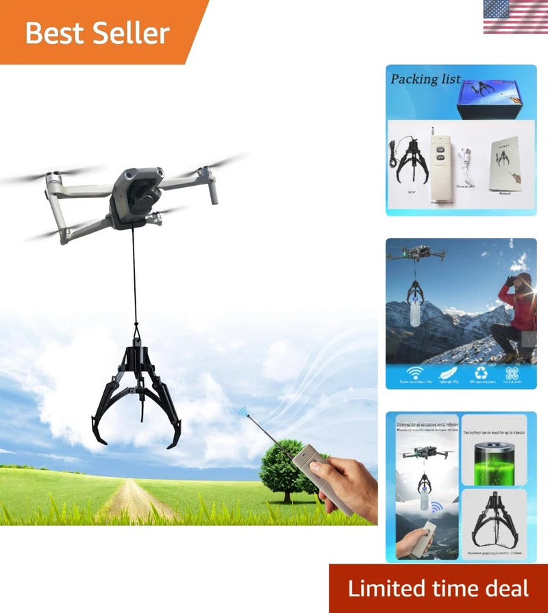 Remote Control Payload Delivery Claw for DJI Drones - Lightweight & Versatile