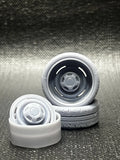 Resin 1/24 Scale 22in ¡°Dog Dish¡± Style Wheel Set For Scale Modeling
