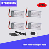 4¡Á 3.7V 600mAh Lipo battery 25C XH2.54 Plug for Syma X5c X5c-1 X5 RC Quadcopter