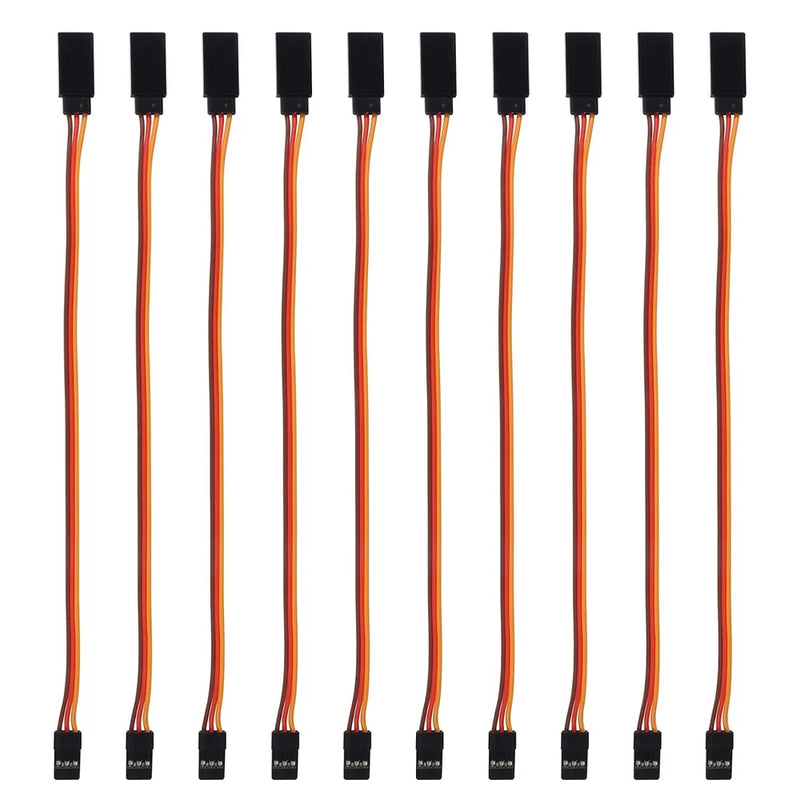3 Pin Servo Extension Cable Male Female JR RC Airplane Car 20cm 10 Pcs Converter