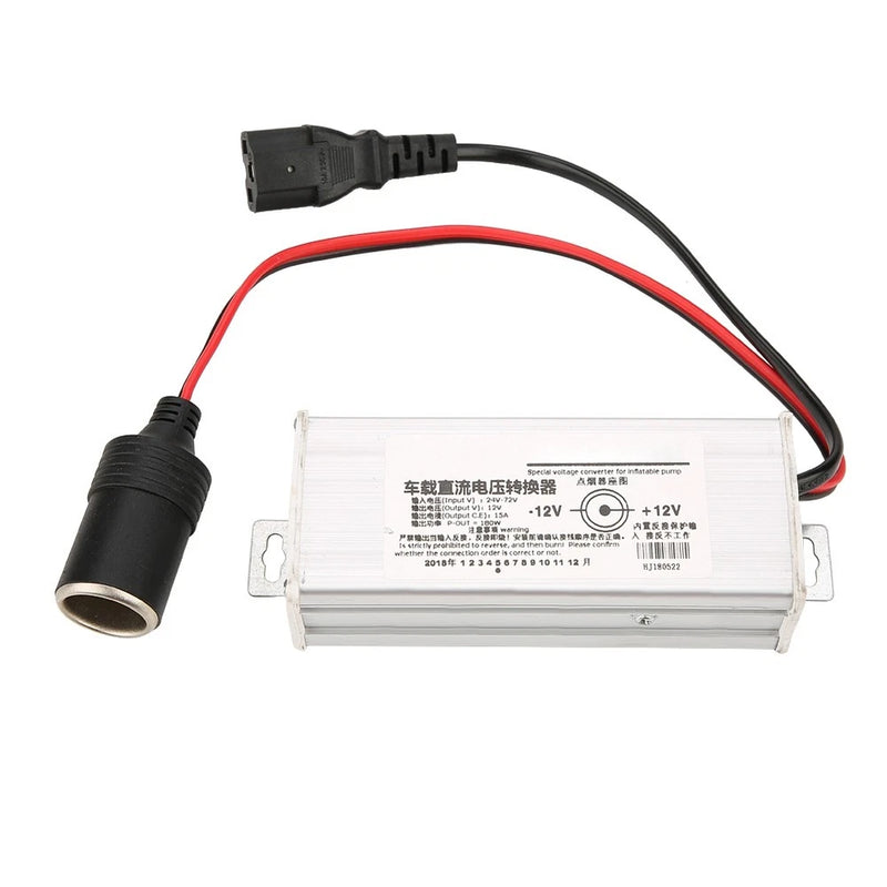 24V-72V To 12V 15A 180W Car Power Converter Module Cigarette Lighter Plug Spare