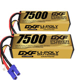 2xDXF 3S LiPo Battery 11.1V 140C 7500mAh EC5 RC Car Truck Helicopter Racing